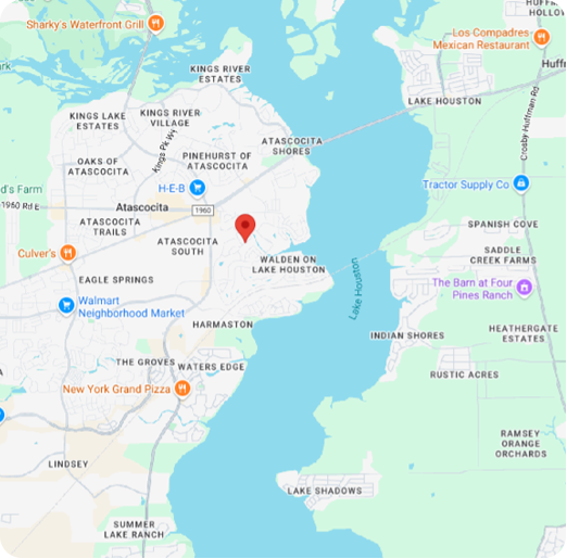 Our servicing area for appliance repair service in Humble, TX Map